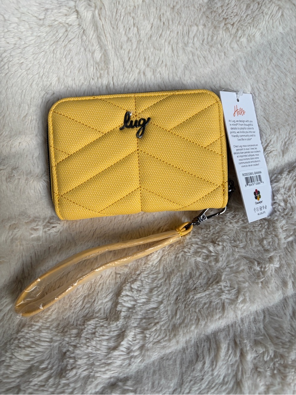 NWT Lug Rodeo 2 Matte Luxe RFID Wallet and wristlet - Banana